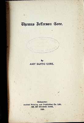 Gore Amy Santo  - Thomas Jefferson Gore -  - KCK0002914