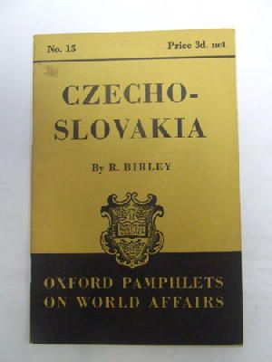 R Birley - Czechoslovakia. Oxford Pamphlets on World Affairs, No. 15 -  - KDK0005520