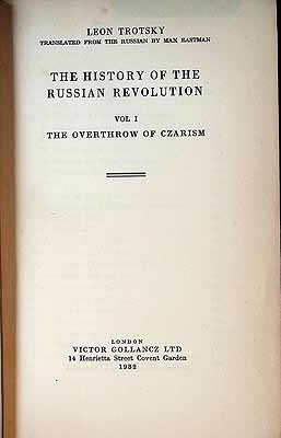 Leon Trotskytranslated From The Russian By Max Eastman - The History of the Russian Revolution in three volumes -  - KEX0303850