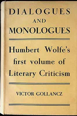 Humbert. Wolfe - Dialogues And Monologues. -  - KEX0303901