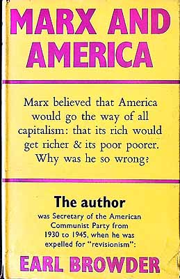 Earl Russell Browder - Karl Marx and America -  - KEX0303950