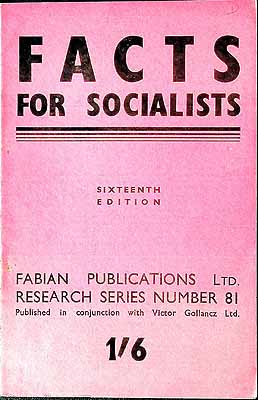 Fabian Society (Great Britain) - Facts for socialists Sixteenth Edition -  - KEX0304239