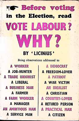 Licinius - Vote Labour? Why? -  - KEX0304686