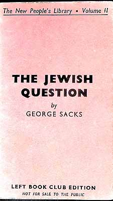 George Sacks - The jewish Question -  - KEX0304791