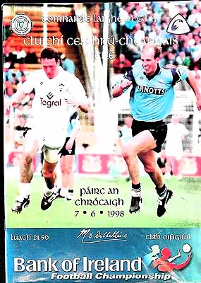  - Atha Cliath V Cill Dara Pairc an Chrocaigh 07/06/1998. official Programme -  - KEX0308186