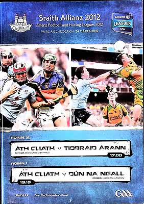  - Ath Cliath V Tiobraid Arann Pairc an Chrocaigh 24 Marta 2012. Official Programme -  - KEX0308336