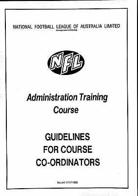  - NFL Admisistration Training Course Guidelines for Course Co-Ordinators -  - KEX0308862