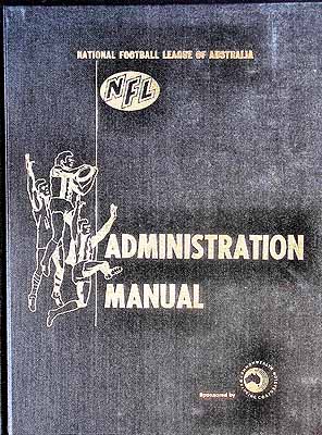 E W Biggs - National Football League of Australia Administration Manual -  - KEX0308904