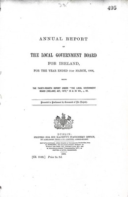  - Annual Report for the Local Government Board for Ireland foor the Year ended 31st March 1906 -  - KEX0309023