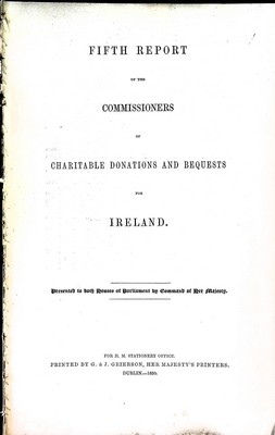 William Peter Mathews And Daniel Mcdermot - Fifth Report of the Commissioners of Charitable Donations and Bequests for Ireland -  - KEX0309057