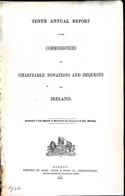 Daniel Mcdermott And Hercules Macdonnell - Tenth Annual Teport of the Commissioners of Charitable Donations and Bequests for Ireland -  - KEX0309061