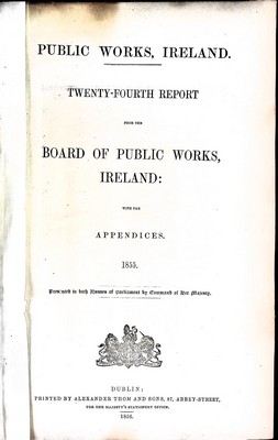  - Twenty -Fourth Report from The Board of Public Works, Ireland with Appendices 1855 -  - KEX0309185