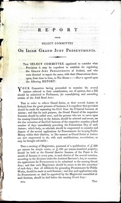  - Accounts Presented to the House of Commond respecting The Grand Jury Presentments of Ireland -  - KEX0309424