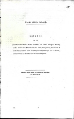 Mr. Young - Retuerns of the Number of Days appointed by the Sheriff for transacting the Fiscal Business of each County, County of a City and County of a Town in Ireland -  - KEX0309444