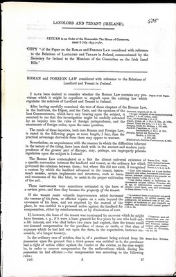 Mr. Sergent Shee - Roman and Foreign law considered with Relations of Landlord and Tenantin Ireland . -  - KEX0309459