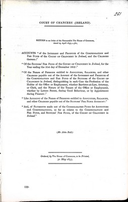 Mr. John Ball - Court of Chancery ( Ireland ) Accounts of the Interest and Produce of the Compensation and Fee Fund of the Court of Chancery in Ireland -  - KEX0309463