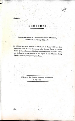  - Churches ( Ireland ) An Account of the Several Cathedrals of Ireland which have been consolidated with Parish Churches.. -  - KEX0309545