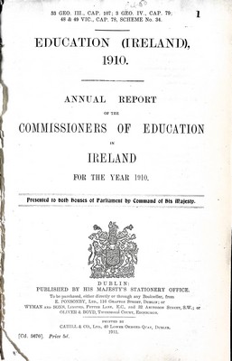  - Education ( Ireland ) 1910 : Annual Report of the Commissioners of Education in Ireland for the year 1910 -  - KEX0309577