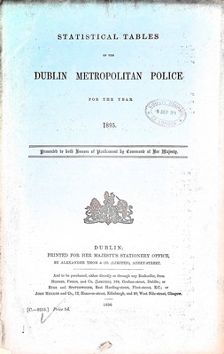  - Statistical Tables of the Dublin Metropolitian Policefor the Year 1895 -  - KEX0309679