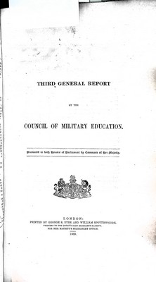  - Third General Report by the Council of Military Education -  - KEX0309746