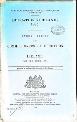  - Education ( Ireland ) 1895: Annual Report of the Commissioners of Education in Ireland for the Year 1895 -  - KEX0309774