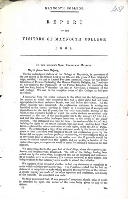  - Maynooth College : Report of the Visitors of Maynooth College 1864 -  - KEX0309778