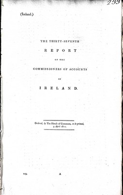  - Public Accounts ( Ireland): The Thirty Seventh Report of the Commissioners of Accounts of Ireland -  - KEX0309795