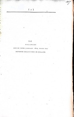 S. Moore - An Abstract of Balances due on fifth of January 1802 from the Revenue Collectors in Ireland Page 3-213 -  - KEX0309818