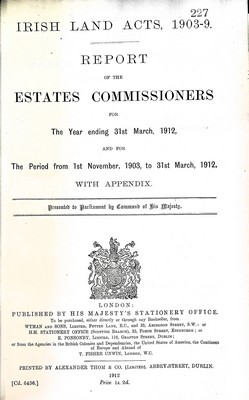  - Report of the Estates Commissioners for the year ending 31st march 1912 -  - KEX0309883