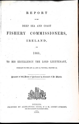  - Report of the Deep Sea and Coast Fishery Commissioners Ireland for 1865 -  - KEX0309902