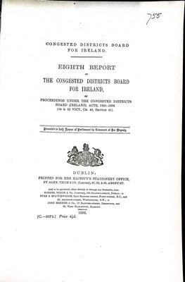  - Congested District Board for Ireland Eight Report of Proceedings under the Congested Districts -  - KEX0309918