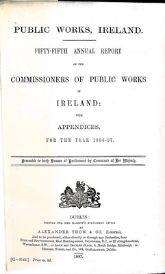  - Public Works, Ireland: Fifty Fifth Annual Report of the Commissioners of Public Works in Ireland for the year 1886-87 -  - KEX0309938