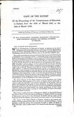  - ( Ireland) Copy of the Report of the Proceedings of Education in Ireland from the 25th march 1822 to 25th march 1823 -  - KEX0309959