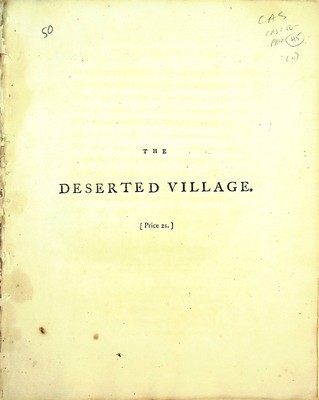 Oliver Goldsmith - The Deserted Village:  A Poem -  - KHS0071143