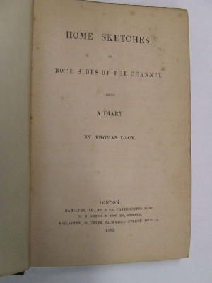 Thomas Lacy - Home Sketches on Both Sides of the Channel:  Being a Diary -  - KHS1017681