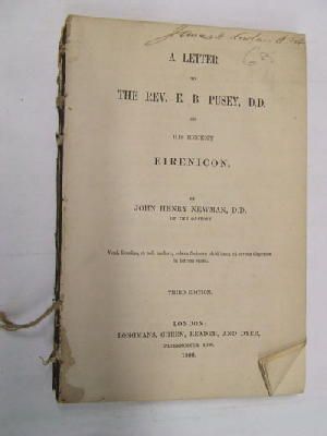 John Henry Newman - A Letter to the Rev E B Pusey on His Recent Eirenicon -  - KHS1017716