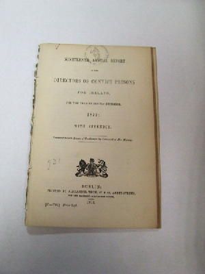  - Convict Prisons in Ireland:  Report, 1872 -  - KHS1018767