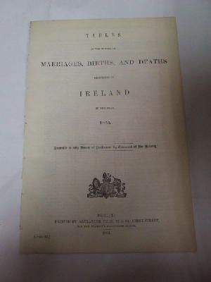  - Marriages, Births and Deaths (Ireland):  Tables, 1865 -  - KHS1018840