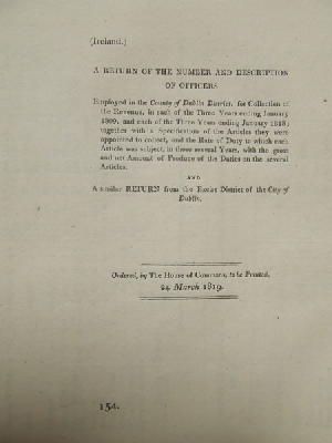  - [Number and Description of Officers Employed for the Collection of Revenue, Dublin, 1819] -  - KON0823670