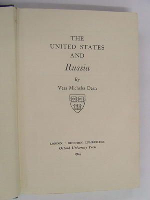 Vera Micheles Dean - The United States and Russia -  - KST0001109