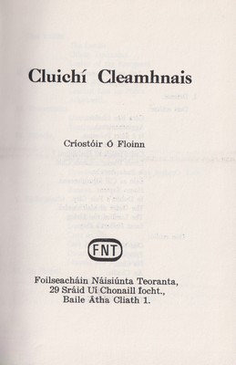 Criostoir O Floinn - Cluichí Cleamhnais -  - KTK0000326