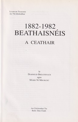  - Beathaisnéis a Ceathair. 1882-1982 -  - KTK0099617