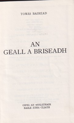 Tomás Bairéad - An Geall a Briseadh -  - KTK0996460