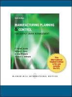 F. Robert Jacobs - Manufacturing Planning and Control for Supply Chain Management - 9780071313933 - V9780071313933