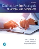 Henry Cheeseman - Contract Law for Paralegals: Traditional and e-Contracts - 9780133822526 - V9780133822526