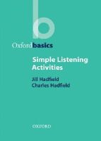 Jill Hadfield - Simple Listening Activities (Oxford Basics) - 9780194421683 - V9780194421683