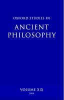 (Editor: David Sedley) - Oxford Studies in Ancient Philosophy: Volume XIX Winter 2000: 19 - 9780199242269 - KSG0032802