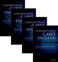 Sir William Blackstone - The Oxford Edition of Blackstone´s: Commentaries on the Laws of England: Book I, II, III, and IV - 9780199600984 - V9780199600984