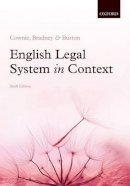 Fiona Cownie - English Legal System in Context 6e - 9780199656561 - V9780199656561