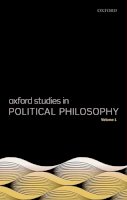 David Sobel - Oxford Studies in Political Philosophy, Volume 1 - 9780199669530 - V9780199669530